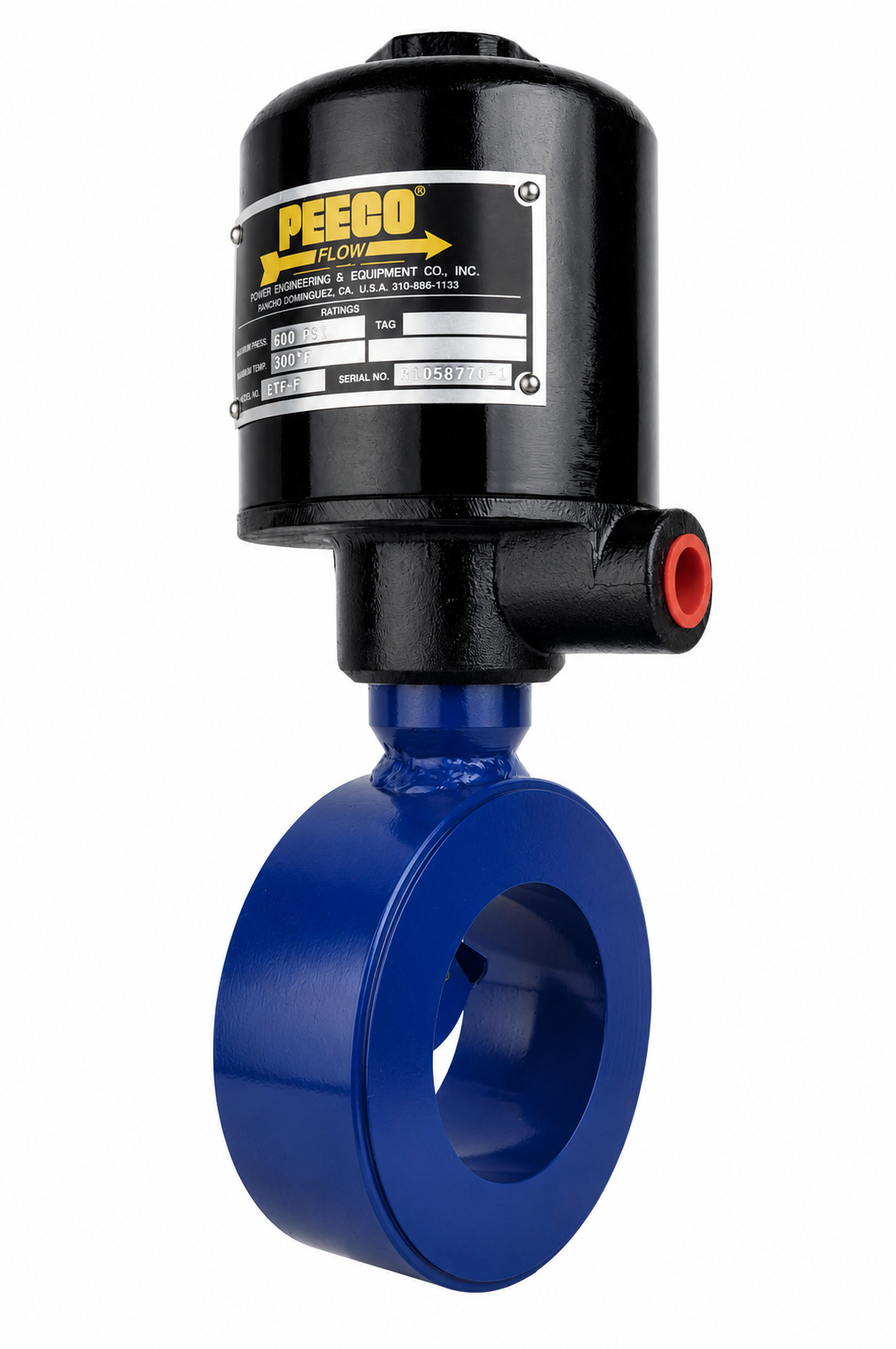 PEECO Teflon-coated flanged flow switch